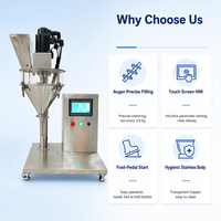 Machine de remplissage semi-automatique de haute précision à vis pour poudres, avec dosage quantitatif pour assaisonnements, lait et farine