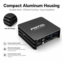 Amplificateur DSP de voiture 4 canaux D1, classe AB, 60W RMS, 12V, processeur audio haute fidélité, design compact pour l'amélioration du son de la voiture