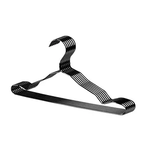 Wholesale matte black metal aluminum coat hanger