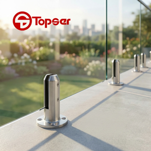 Balustrade de <span class=keywords><strong>piscine</strong></span> moderne en acier inoxydable et verre avec système de fixation sans cadre <span class=keywords><strong>pour</strong></span> balcon et <span class=keywords><strong>escalier</strong></span> extérieur - Product Image 1