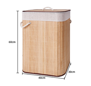 Cesto de <span class=keywords><strong>Ropa</strong></span> <span class=keywords><strong>Sucia</strong></span> Tejido de Bambú, Cesta de Almacenamiento Plegable para Dormitorio, Cesta de Juguetes para Niños con Tapa, Cesta de Lavandería - Product Image 5