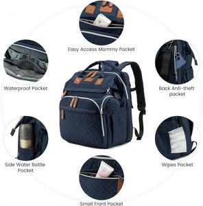 Sac à langer gratuit avec matelas à langer portable, étui à sucettes et sangles pour poussette - Product Image 6