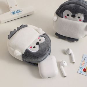 Premium Velvet Mini Makeup Bag Smooth Cute Small Coin <b>Purse</b> Kawaii Penguin Wallet - Product Image 4