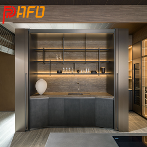 Miễn phí thiết kế tùy chỉnh thạch anh Countertop phong cách hiện đại Gỗ Veneer thông minh tủ bếp - Product Image 1