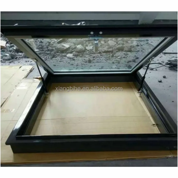 Ventilación para exteriores, vidrio templado, techo de aluminio, tipo de ventana tragaluz