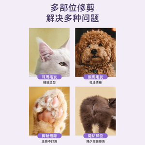 Cortadora de pelo eléctrica para perros y gatos con luz LED, carga tipo C, cortadora multifunción para el cuidado del pelaje. - Product Image 3