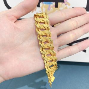 Pulsera de Cadena Chapada en Oro de 24K de Jxx Fashion, Pulseras con Dijes Modernas al por Mayor para Unisex, Regalos de Boda Religiosos de Aleación de Cobre - Product Image 3