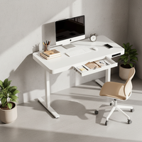Bureau réglable à moteur unique, adapté à de multiples scénarios de maison et de bureau, avec un tiroir de rangement