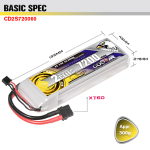 CODDAR Pin LiPo Điều Khiển Từ Xa Xe Điều Khiển Vô Tuyến 2S 7200MAH 7.4V 60C XT60 Máy Bay Không Người Lái Thuyền Điều Khiển Từ Xa Không Chổi Than Khóa Ngắn - Product Image 3