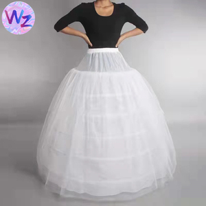 AL0712 Goods Robe de mariée grande taille <span class=keywords><strong>Jupon</strong></span> de mariée Crinoline 2 couches avec 6 cerceaux et <span class=keywords><strong>jupon</strong></span> 2 fils Jupons de qualité - Product Image 3