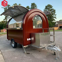Remorque de kiosque de rue personnalisée chariot de Hot-Dog camion de café cuisine Mobile petite remorque de nourriture chariot de nourriture Mobile