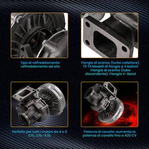 Turbocompresores Universales Nuevos con Enfriamiento por Aceite y Brida <span class=keywords><strong>T3</strong></span> para Motores de 4/6 Cilindros de 1.5L a 2.5L - Product Image 4