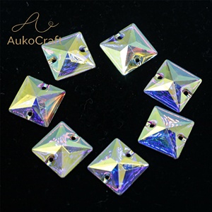 Piedras de Resina con Corte Rivoli Firstones Sparkle, Cristales AB Planos para Coser, Decoración de Joyería y Ropa - Product Image 4