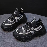 Sepatu Kasual Wanita Korea Terbaru Hongyan, Model Daddy, Permukaan Jala Bernapas, Cocok untuk Olahraga