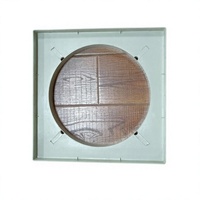 Insert carré moderne en aluminium et plastique conçu pour l'installation au plafond