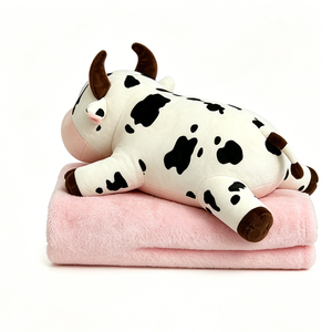 Customized Carrot Plush Stuffed Animal with Attached <b>Orange</b> Fleece Blanket Lying Smiling Carrot Pillow Convertible <b>Throw</b> Blanket - Product Image 2