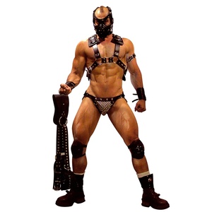 เสื้อแจ็กเก็ตหนังสีดำสำหรับผู้ใหญ่แบบข้ามพรมแดน sm/bdsm - Product Image 5