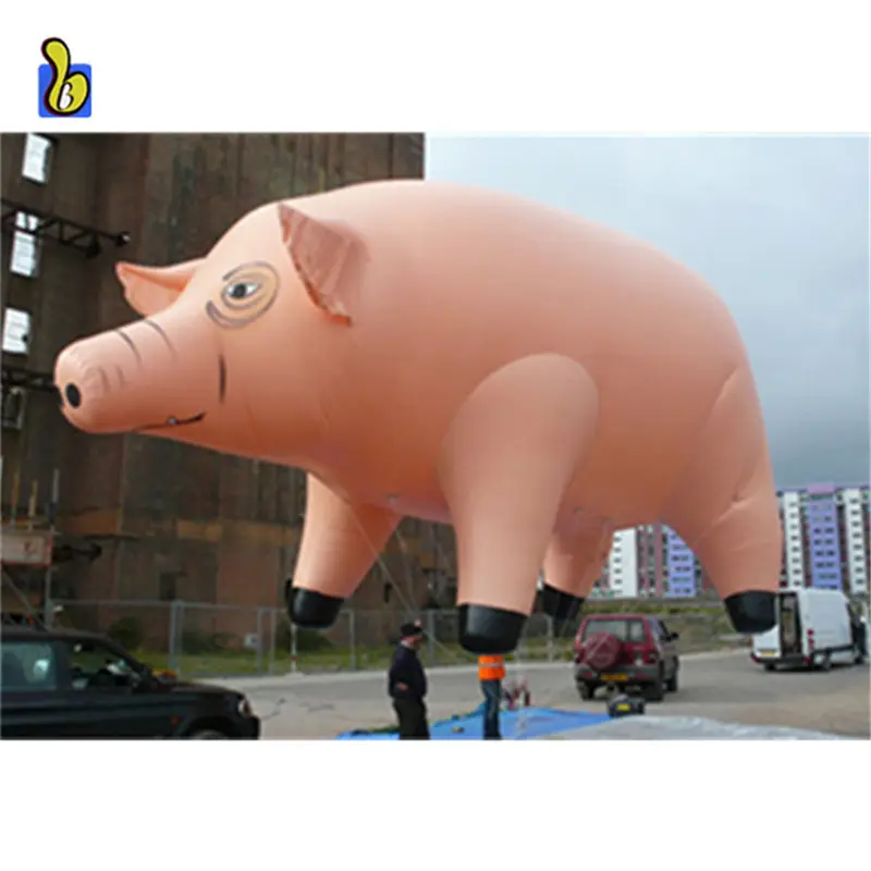 Inflatable Terbang Babi Raksasa Babi Parade Helium Balon untuk Iklan