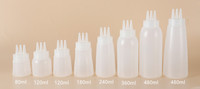 Botol Remas plastik kecil LDPE 80/120/180/240/360/480ml dengan tutup untuk saus tomat madu cabai