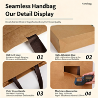 Sac cadeau en papier mat de luxe avec logo personnalisé imprimé et poignée en ruban pour boutique de vêtements