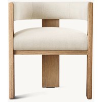 Chaises de salle à manger en bois rembourrées en tissu, style nordique de luxe, fabriquées sur mesure par JP Factory, pour salle à manger et cuisine.