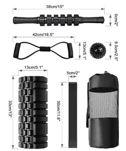 <b>Massage</b> Foam Roller Set High Density 9-in-1EVA Resistance Bands Fascia <b>Ball</b> Ecofriendly Portable for Yoga Fitness - Product Image 5