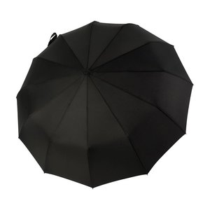 Robusto ombrello automatico antivento a 10 costole 190T per Teflon 12-Fold 105cm nero classico con Design 3-Fold