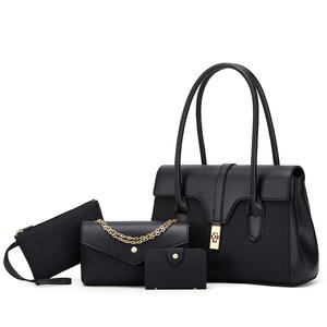 Nouvel ensemble de quatre sacs fourre-tout et sacs à bandoulière/à porter croisé pour femmes, tendance, avec chaînes, grande capacité, fermeture éclair - Product Image 4