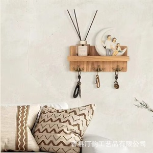 Simple <b>wall</b>-<b>mounted</b> storage rack for kitchen, single-row <b>shelf</b>, bedroom, <b>wall</b>-<b>mounted</b> organizer, living room decorative <b>shelf</b> - Product Image 1