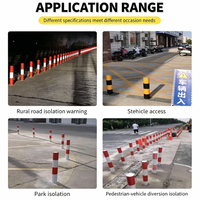 Prix d'usine, base de bollard amovible en acier au carbone galvanisé de qualité ingénierie, revêtement PVC, protection IP44, 76x750mm