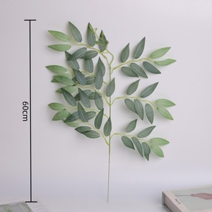 Feuilles d'eucalyptus artificielles Wen Hope, vertes, à tige unique, en soie, pour décoration intérieure, murale, accessoires de photographie - Product Image 4