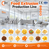 Ligne de production d'extrusion alimentaire pour la fabrication de snacks soufflés au maïs, de chips de maïs et d'aliments de type snack, avec équipement de transformation