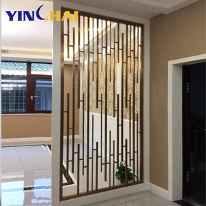 アールデコ調の廊下仕切り、リビングルーム、ホテルの部屋の壁フレーム、スチール製仕切り、カスタム仕切り壁パネル、ゴールド - Product Image 6
