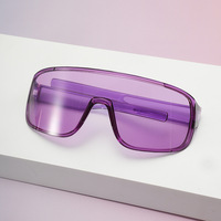 Nouvelles Lunettes de Soleil UV400 2026, Monture Large Jaune Tendance, Style Célébrité, Lunettes Coupe-Vent pour Hommes et Femmes