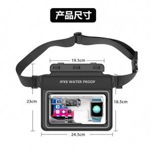 Nouvelle ceinture de course légère et étanche IPX8 en PVC transparent noir pour téléphone, idéale pour la natation et les sports de plein air - Product Image 2