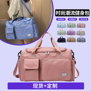 Fitness Bag Large Capacity 20-35L Waterproof Gym Travel Duffel Unisex Solid Color Spring 2023 - Product Image 5