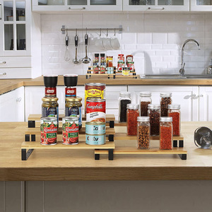 Organizador de Cocina de Bambú de Tres Niveles, Independiente, para Encimera, Estante para Especias, con Instalación Vertical - Product Image 3