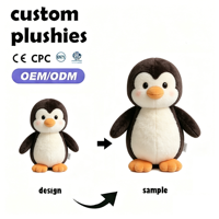 Peluches personnalisées mini pingouins, jouets en peluche mignons et petits, fabrication directe d'usine, poupées de haute qualité, jouets en peluche personnalisés