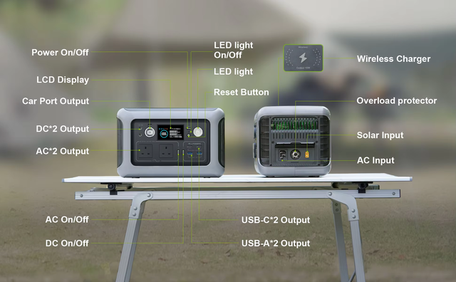 Factory OEM 600W LiFePO4 Portable Power Station Solar Generator Emergency Backup Rechargeable Battery Custom