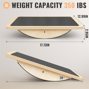 Planche d'équilibre professionnelle moderne en bois pour la thérapie physique et la posture debout - Product Image 2