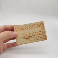 Kartu Bisnis kartu kayu NFC ramah lingkungan produksi hutan laut dengan Logo ukiran Laser