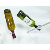 Porte-bouteille de vin en acrylique transparent en cristal Support durable pour bouteilles de 750ml Organisateur de réfrigérateur de comptoir peu encombrant fabriqué à la main