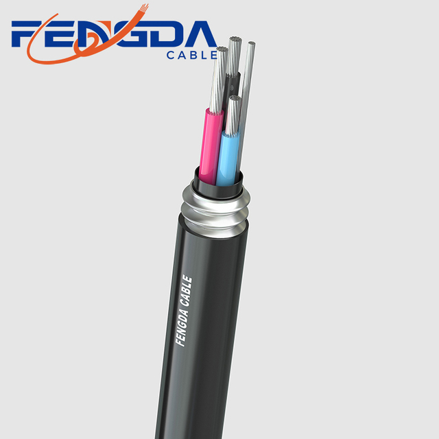 Fengda TECK90 Stranded Aluminum Conductor XLPE Aluminum Armored Cable  Rated for Petrochemical