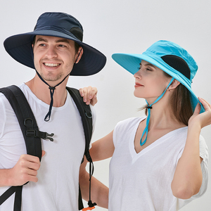 Chapeau de soleil pour hommes femmes imperméable grand chapeau seau Birm Protection UV Boonie chapeau pour pêche randonnée <span class=keywords><strong>jardin</strong></span> plage - Product Image 3