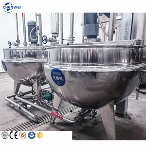 Hot Sale Jacket Kettle With Agitator Steam Jacket Kettle For Fruit Jam Pulp