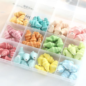 Cuentas de Cerámica de Alta Temperatura en Forma de Concha Macaron Coloridas para Hacer Collares, Pulseras y Otros Accesorios - Product Image 2