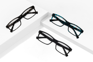 Klassische rechteckige PC-Rahmen-Blaulicht-gefilterte Brille für Herren mit festem Muster - Product Image 3