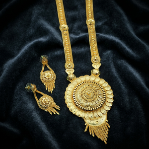 Wholesale 14K 18K 24K Micro Gold Filled Forming <b>Long</b> <b>Necklaces</b>, Fashion Jewelry Set, Brass Gold Plated Floral Design Jewelry Set - Product Image 3