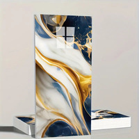 Sticker mural géométrique en PVC 3D moderne, imperméable et résistant à l'humidité, imitation marbre, pour cuisine, salle de sport, divertissement
