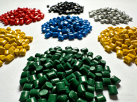 Granulés de perles en plastique PLA sans peinture - Multicolores (Or/Vert/Rose/Bleu/Orange/Argent) Masterbatch haute performance résistant aux UV et aux intempéries